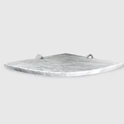 Quick Shelf mensola angolare in marmo naturale bianco carrara mat cm 22,9 con 2 reggimensola codice prod: BCAASQMA15 product photo