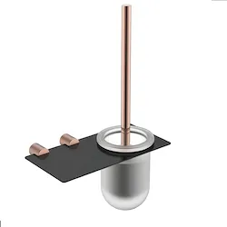 Astral porta scopino a parete nero e rame  codice prod: A213140NR product photo