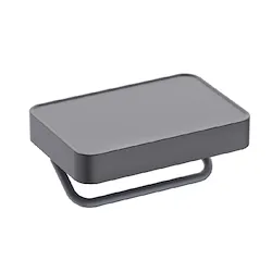 Blend porta rotolo abs e alluminio con mensola nero opaco codice prod: A212250NE product photo