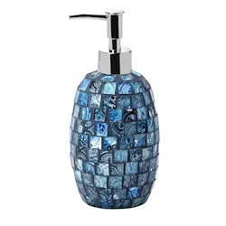 Crystal dispenser sapone da appoggio in vetro mosaico blu codice prod: QF9120BL product photo