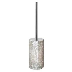 Dora porta scopino da appoggio in vetro con manico con coperchio cromato codice prod: QF6140TO product photo