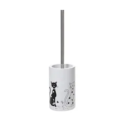 Fibi portascopino da appoggio in ceramica bianco codice prod: QC7140 product photo