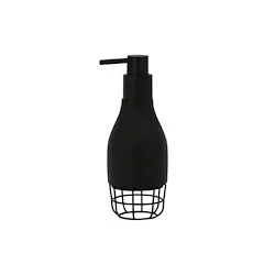 Grid dispenser sapone da appoggio in poliresina e ferro nero codice prod: QG1120NE product photo