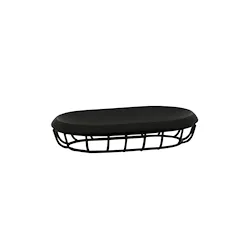 Grid porta sapone da appoggio in poliresina e ferro nero codice prod: QG1110NE product photo