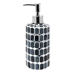 Melody dispenser sapone da appoggio in vetro mosaico grigio codice prod: QF8120GR product photo