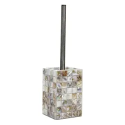 Perl porta scopino da appoggio in poliresina mosaico marrone codice prod: QD9140MA product photo