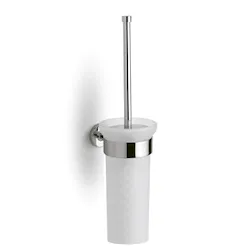 VASO SCOPINO VETRO Bertocci porta scopino a parete con vaso in cristallo satinato codice prod: 107 7064 0000 product photo