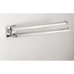 Basic Q porta salviette 33,4 cm doppio a snodo cromato codice prod: B37120CR product photo