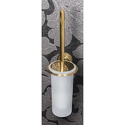 Hermitage porta scopino a parete vetro acidato naturale oro codice prod: B33070HPS-VAN product photo