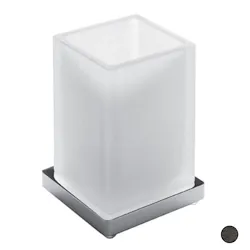 Look porta bicchiere da appoggio vetro satinato grafite opaco codice prod: B16410GM-VAN product photo