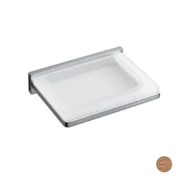 Look porta sapone da appoggio vetro acidato naturale vintage opaco codice prod: B16010VM-VAN product photo