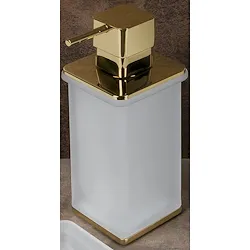 Lulu' dispenser sapone da appoggio vetro satinato oro codice prod: B93220HPS-VAN product photo