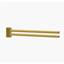 Mini porta salviette 34 cm doppio a snodo oro opaco codice prod: B40120OM product photo