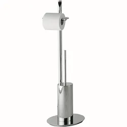 Planets piantana con porta salviette e portascopino cromata codice prod: B98070CR product photo