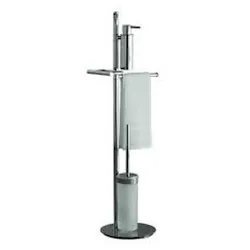 Planets piantana con porta salviette, portasapone e portascopino cromata codice prod: B98490CR product photo