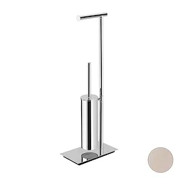 Square piantana con porta rotolo e porta scopino zirconium codice prod: B99070HPS1 product photo