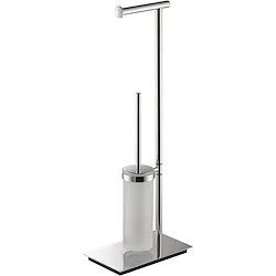 Square piantana con porta scopino e porta rotolo cromata codice prod: B99040CR product photo