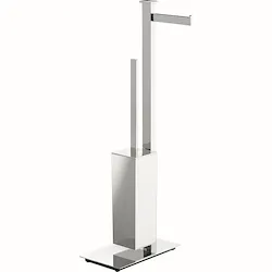 Units piantana con porta rotolo e porta scopino destra cromata codice prod: B9107DCR product photo