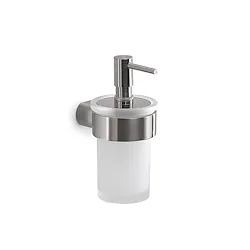 Pirenei dispenser sapone a parete cromato spazzolato e vetro satinato codice prod: 0000PI813800000 product photo