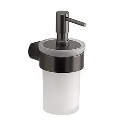 Pirenei dispenser sapone a parete grigio lucido e vetro satinato codice prod: 0000PI818100000 product photo