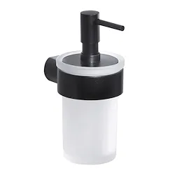 Pirenei dispenser sapone a parete nero opaco e vetro satinato codice prod: 0000PI811400000 product photo