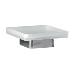 Lea a1811z porta sapone appoggio vetro cromato vetro satinato codice prod: A1811ZCR21 product photo