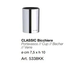 Bicchiere cromato serie Classic codice prod: 5338KK product photo