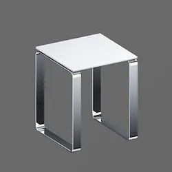 Sgabello 35,5x35,5 h43 allumino lucido bianco codice prod: 5470KV product photo