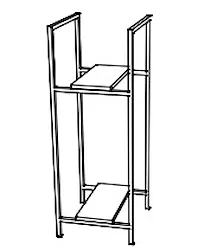 Watson wt008n piantana con mensola 33 x 36 x 90 nero opaco codice prod: WT008N product photo