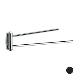 Hashi porta salviette 2 bracci a parete nero opaco codice prod: 000HS1623 product photo