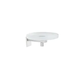 Saturno porta sapone vetro base acciaio satinato codice prod: 000ST0954 product photo
