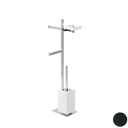 Urania piantana portascopino, portasalviette, portarotolo e portasapone nero codice prod: 000U2123 product photo