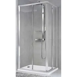 New star a nstara96l-1b box doccia apertura angolo 2 ante scorrevoli e 2 fisse 96/102 trasp/silver codice prod: NSTARA96L-1B product photo