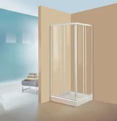 Tris A box doccia angolare 70x80 2 ante scorrevoli profilo bianco vetro in acrilico codice prod: TRIKA7080-20A product photo