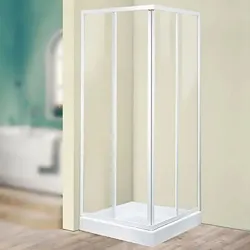 Tris A box doccia angolare 79-89 profilo bianco vetro in acrilico codice prod: TRIKA80-20A product photo