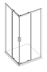Doppia porta scorrev.hall quick 100 cm angolo reversibile cromo codice prod: DSV17290 product photo