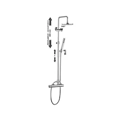 Master Plus colonna doccia regolabile cromata codice prod: ZCOL601CR product photo