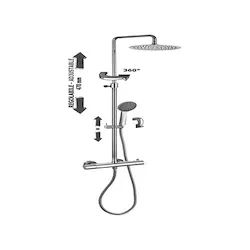 New Mini Birillo colonna doccia regolabile cromato codice prod: ZCOL589LIQCR product photo