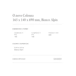 O.novo colonna per lavabo bianco lucido codice prod: 52650001 product photo