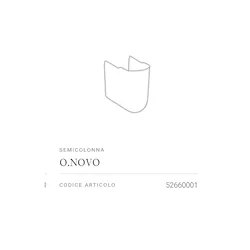 O.novo semicolonna per lavabo bianco lucido codice prod: 52660001 product photo