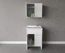 Composizione mobile bagno lavatoio resina doppio + pensile doppio codice prod: 9002K FH960K product photo