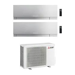 Condizionatore dualsplit Kirigamine Zen 9000+18000 btu wifi argento codice prod: MSZ-EF25(50)VGKS MXZ-2F53VF4 product photo