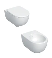 Selnova Premium wc+bidet+sedile sospesi bianco lucido codice prod: 501.991.00.1 501.993.00.1 product photo