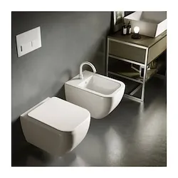 Serie bianca wc sospeso + bidet sospeso + sedile rallentato codice prod: Y1X401+Y1X501+Y1VB01 product photo