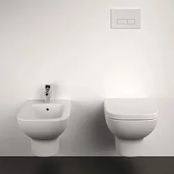 I.Life A wc sospeso+bidet sospeso+sedile avvolgente con chiusura tradizionale codice prod: T453001 T452301 T452401 product photo