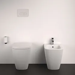 I.Life S wc+bidet+sedile a terra bianco lucido codice prod: T532801+ T459401 + T459501 product photo