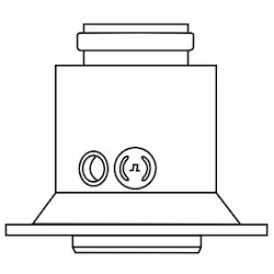 Raccordo partenza verticale coassiale pp 60/100 codice prod: 0020257015 product photo