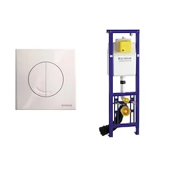 Placca Veria duo pergamon + Modulo autoportante per wc sospeso duplo 380 codice prod: 4060414614 4060452735 product photo