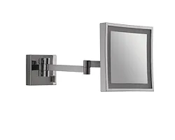 Nina specchio ingranditore 5x quadrato cromato con led codice prod: 000021141300000 product photo