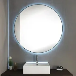 Specchio Giannutri Serie T 3000 k luce calda gialla Ø90 codice prod: T006/CA product photo
